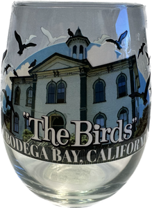 The Birds Stemless Wine Glass