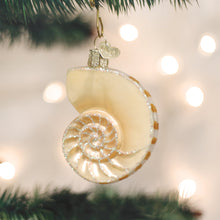 Load image into Gallery viewer, Bodega Bay Christmas Ornament Nautilus Shell Old World Christmas
