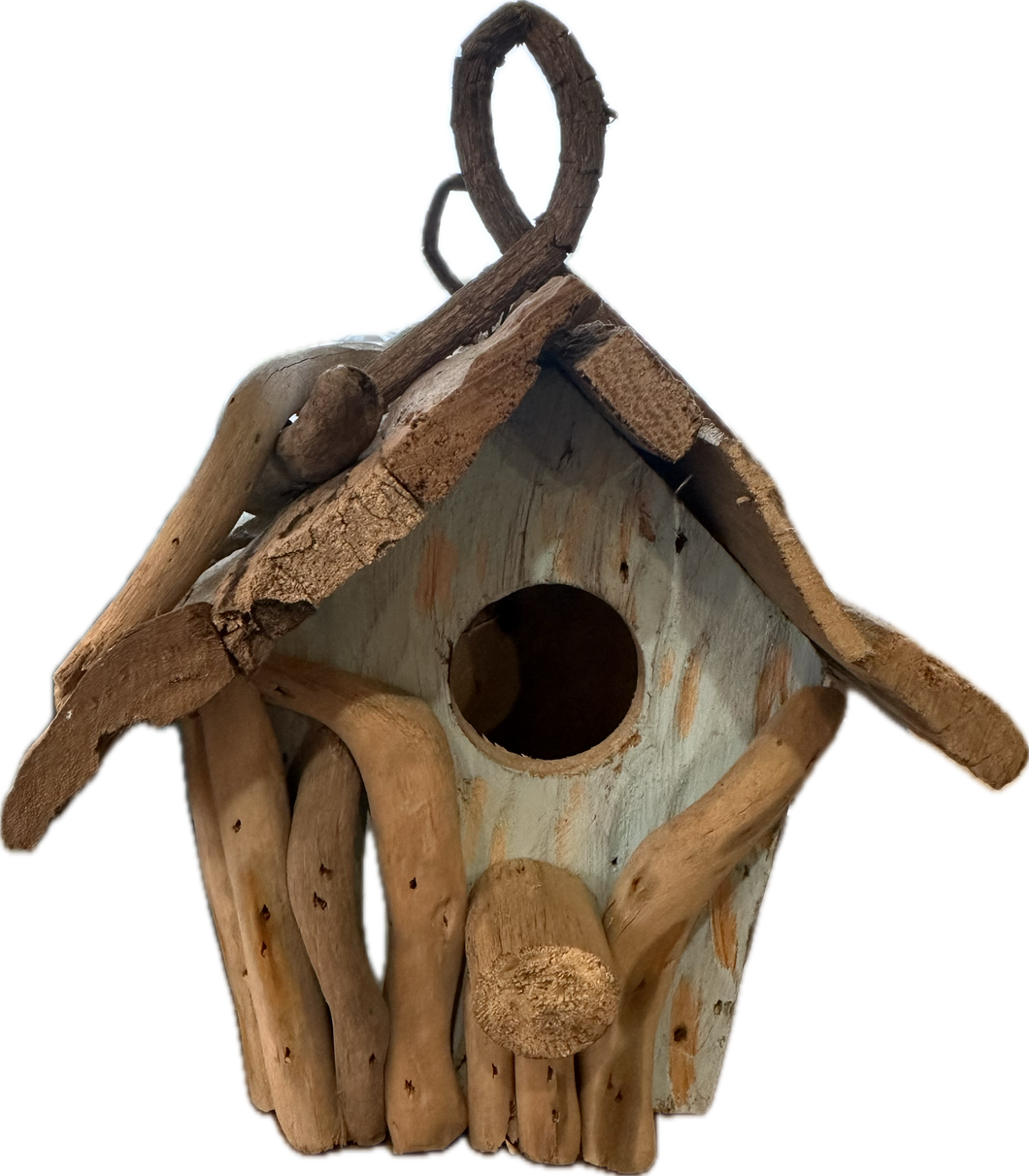 Birdhouse Driftwood Blue