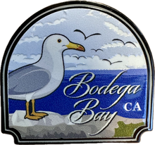 Load image into Gallery viewer, Bodega Bay California Lapel Pin Seagull
