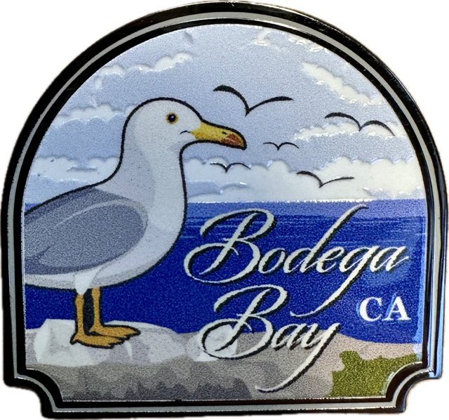 Bodega Bay California Lapel Pin Seagull