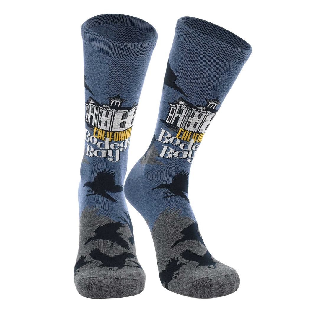 The Birds by Hitchcock Socks Bodega Bay Schoolhouse