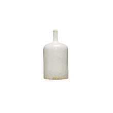 Load image into Gallery viewer, Vase White Glazed Stoneware Medium Creative Coop
