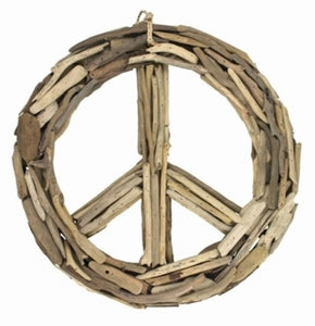 Driftwood Peace Sign Large