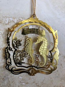 Ornament Brass Sea Horses
