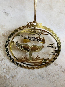 Ornament Brass Whale Tail